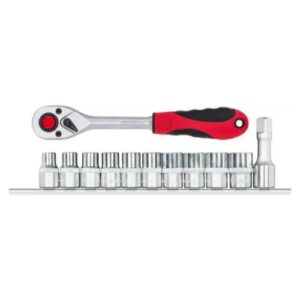 Gedore Red Socket and Ratchet Set 1/2" 12Pc
