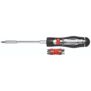 Gedore Red 1/4" Shaft Ratchet Screwdriver 13 in 1