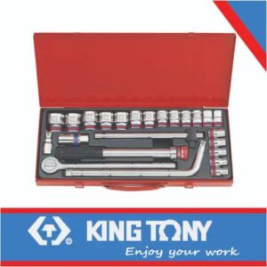 King Tony Wrench + Socket Hexagon Set 1/2" Dr 24Pc